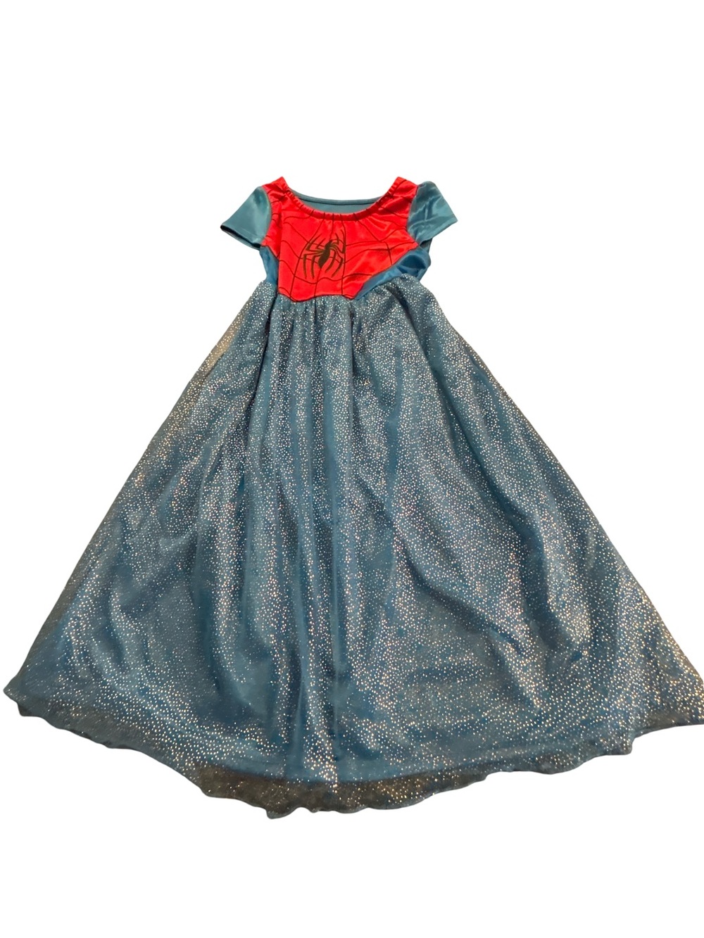 Marvel Spider-Man Girls Sparkle Costume Dress Size 6 Flame Resistant Halloween